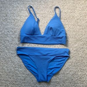 Aerie Longline Triangle Bikini Top and Bottoms